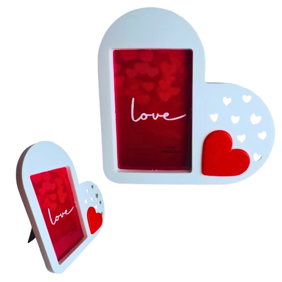 Porta Retrato Coração Love Decoração Amor Branco Porta Retrato Coração Love Decoração Amor Branco